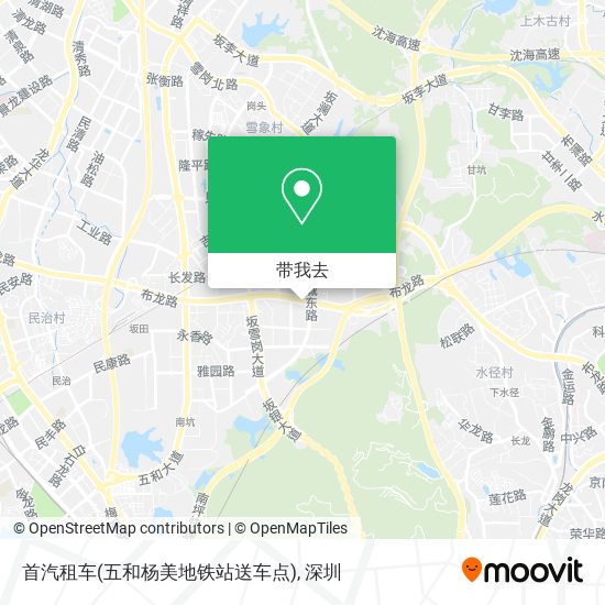 首汽租车(五和杨美地铁站送车点)地图