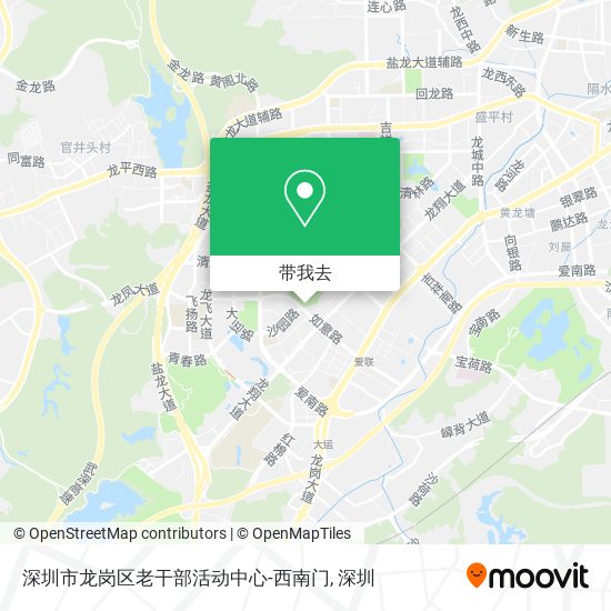 深圳市龙岗区老干部活动中心-西南门地图