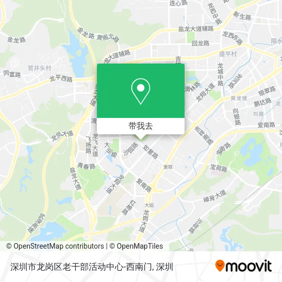 深圳市龙岗区老干部活动中心-西南门地图