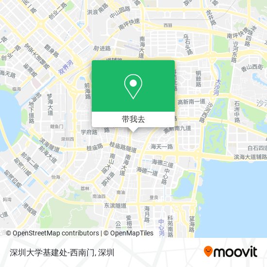 深圳大学基建处-西南门地图
