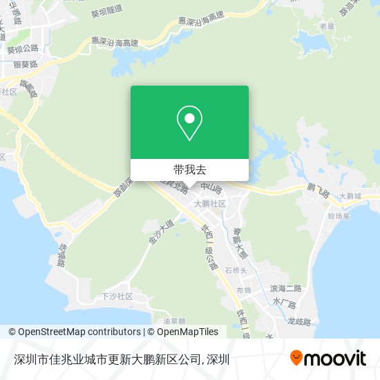 深圳市佳兆业城市更新大鹏新区公司地图