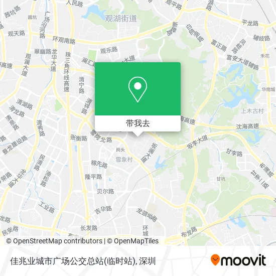 佳兆业城市广场公交总站(临时站)地图