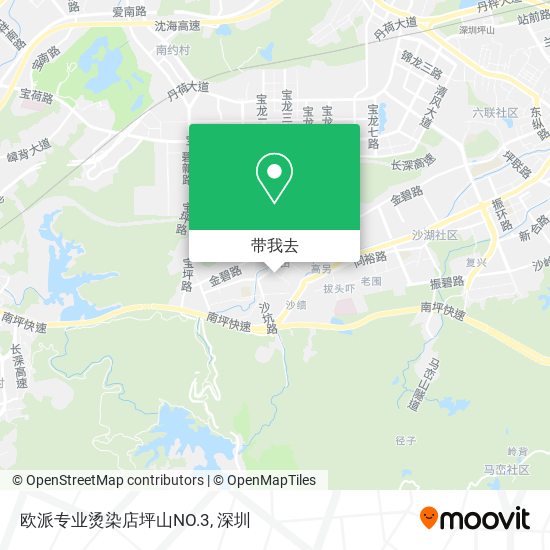 欧派专业烫染店坪山NO.3地图