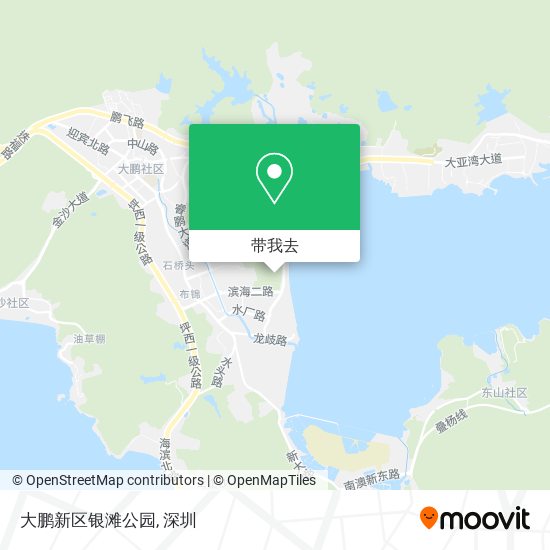 大鹏新区银滩公园地图