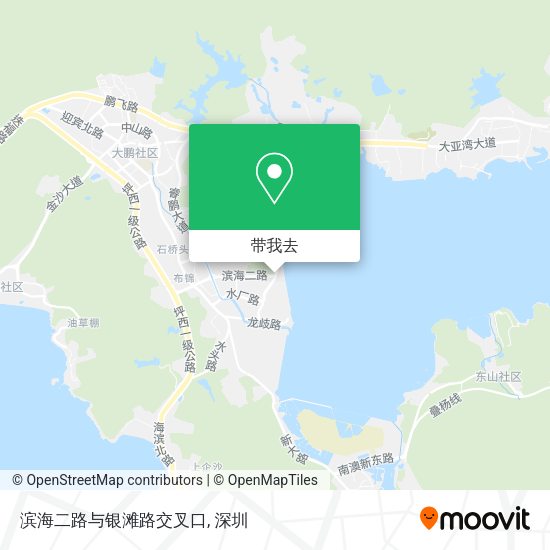 滨海二路与银滩路交叉口地图