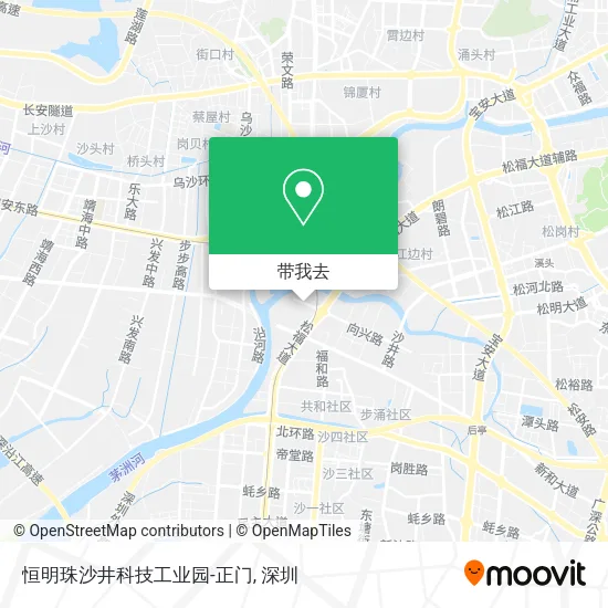 恒明珠沙井科技工业园-正门地图