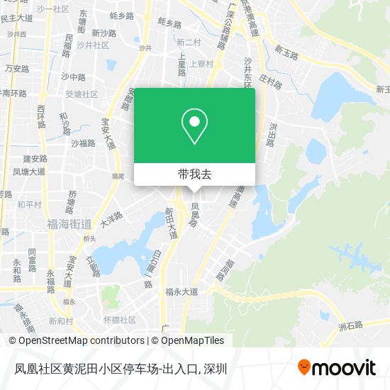 凤凰社区黄泥田小区停车场-出入口地图