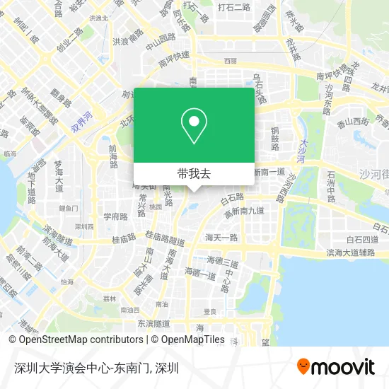 深圳大学演会中心-东南门地图
