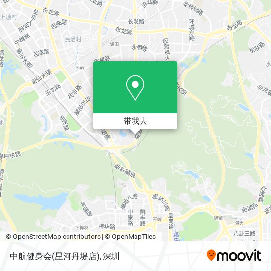 中航健身会(星河丹堤店)地图
