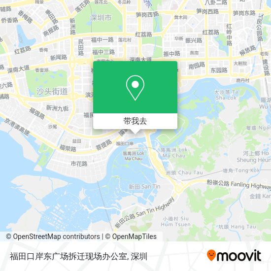 福田口岸东广场拆迁现场办公室地图