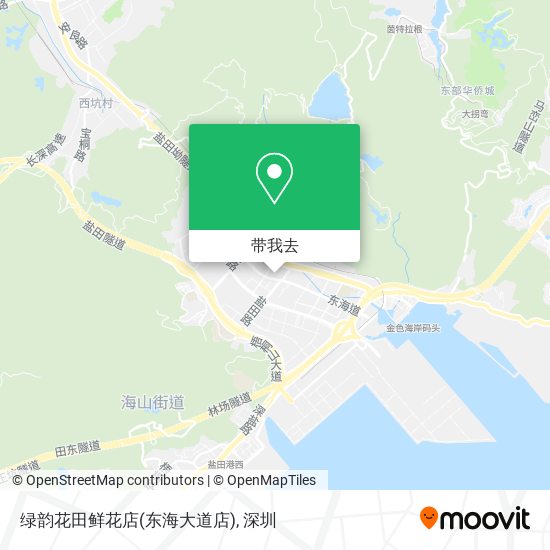 绿韵花田鲜花店(东海大道店)地图
