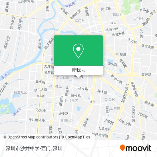 深圳市沙井中学-西门地图