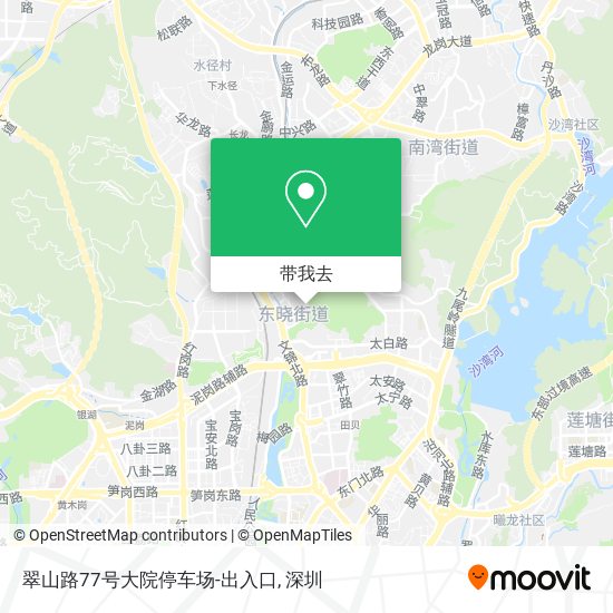翠山路77号大院停车场-出入口地图