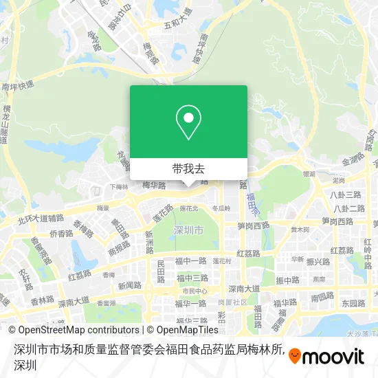 深圳市市场和质量监督管委会福田食品药监局梅林所地图