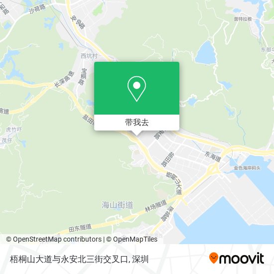 梧桐山大道与永安北三街交叉口地图
