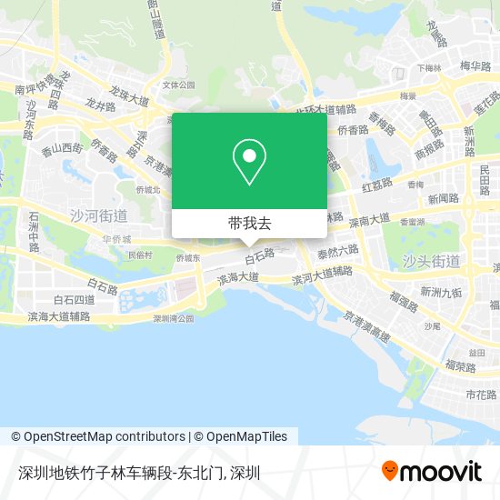 深圳地铁竹子林车辆段-东北门地图