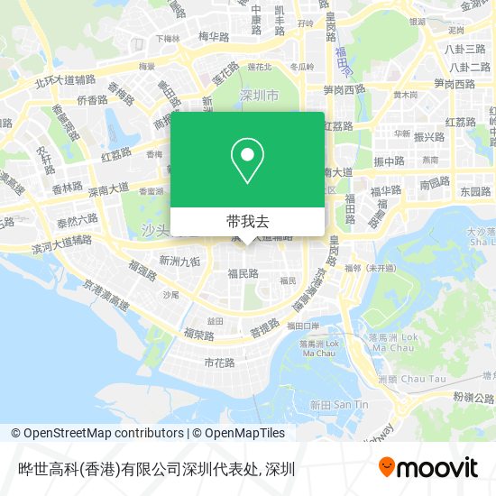 晔世高科(香港)有限公司深圳代表处地图