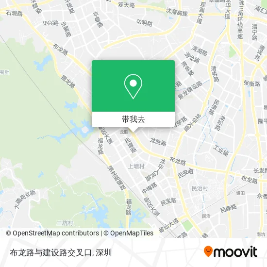 布龙路与建设路交叉口地图