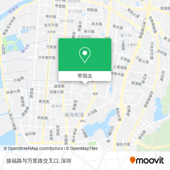 接福路与万里路交叉口地图