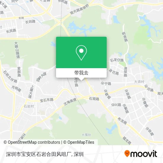 深圳市宝安区石岩合田风咀厂地图