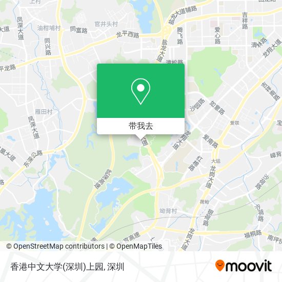 香港中文大学(深圳)上园地图
