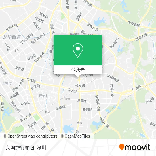 美国旅行箱包地图