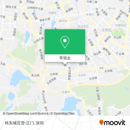 炜东城百货-正门地图