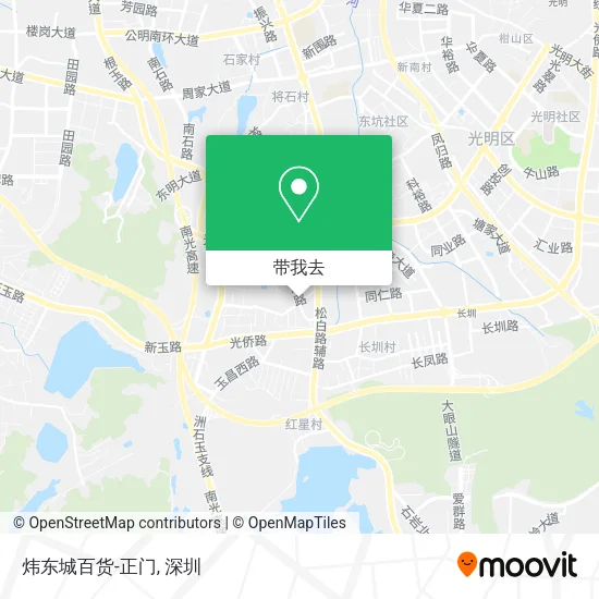 炜东城百货-正门地图