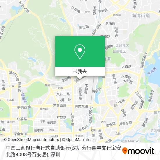 中国工商银行离行式自助银行(深圳分行喜年支行宝安北路4008号百安居)地图