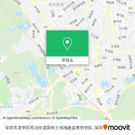 深圳市龙华区民治街道国有土地地政监察协管队地图