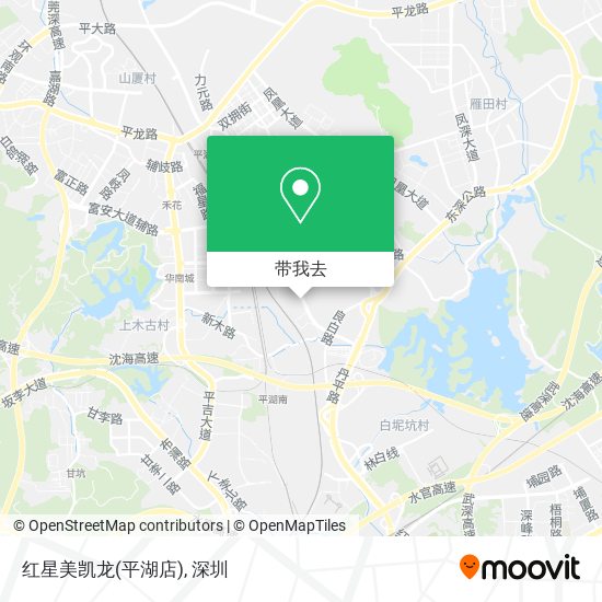红星美凯龙(平湖店)地图