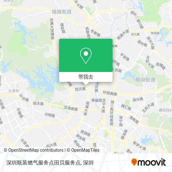 深圳瓶装燃气服务点田贝服务点地图