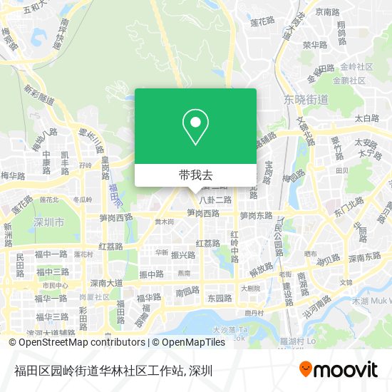福田区园岭街道华林社区工作站地图