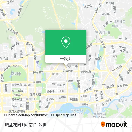 鹏益花园1栋-南门地图