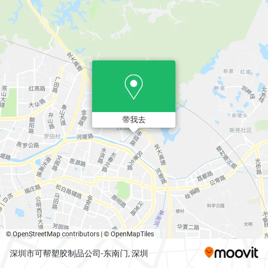 深圳市可帮塑胶制品公司-东南门地图