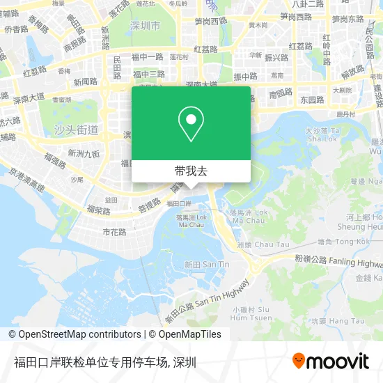 福田口岸联检单位专用停车场地图
