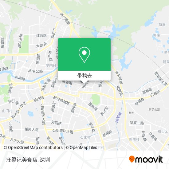 汪梁记美食店地图