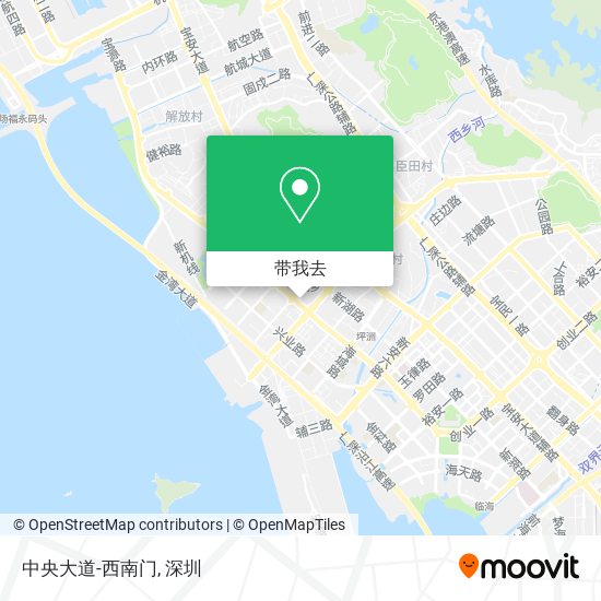 中央大道-西南门地图