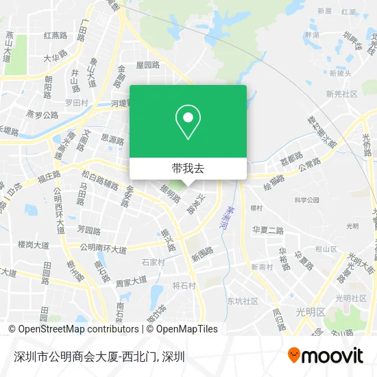 深圳市公明商会大厦-西北门地图
