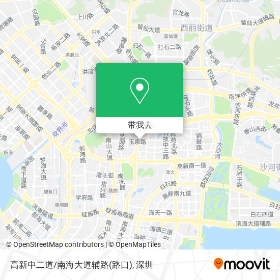 高新中二道/南海大道辅路(路口)地图