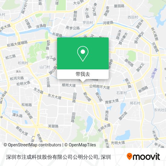 深圳市注成科技股份有限公司公明分公司地图