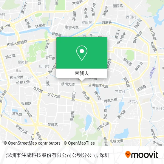 深圳市注成科技股份有限公司公明分公司地图