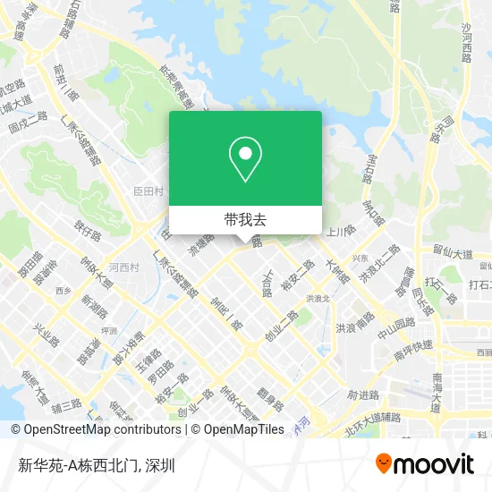 新华苑-A栋西北门地图