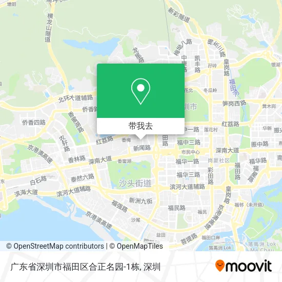 广东省深圳市福田区合正名园-1栋地图