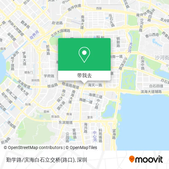 勤学路/滨海白石立交桥(路口)地图