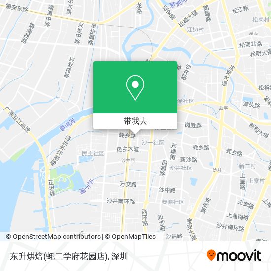 东升烘焙(蚝二学府花园店)地图