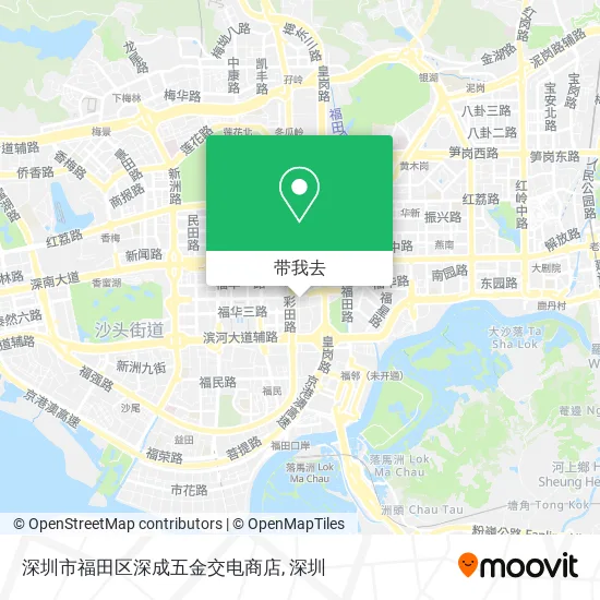 深圳市福田区深成五金交电商店地图