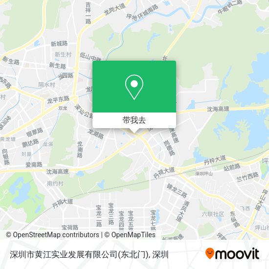 深圳市黄江实业发展有限公司(东北门)地图