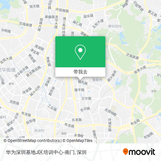 华为深圳基地J区培训中心-南门地图
