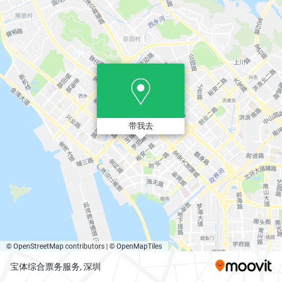 宝体综合票务服务地图